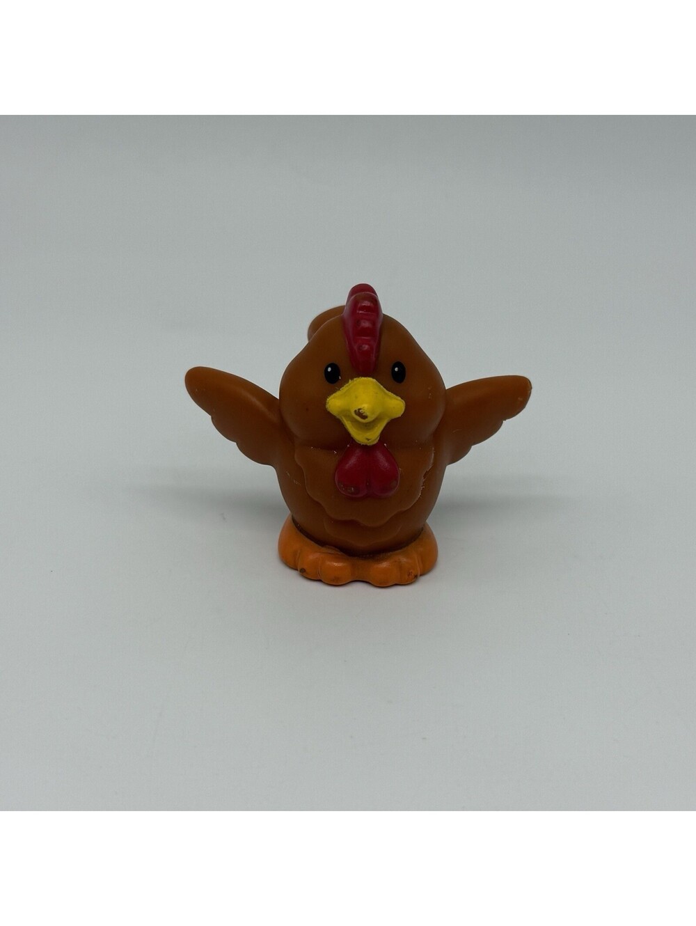 2001 Little People Brown Orange Chicken - Animal Farm Barn Noah's Ark Figure